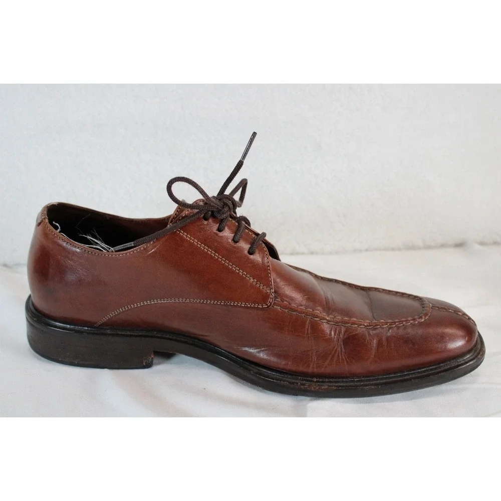 Cole Haan Mens Brown Leather Moc‎ Toe Derby Shoes N Air 9 M 762785